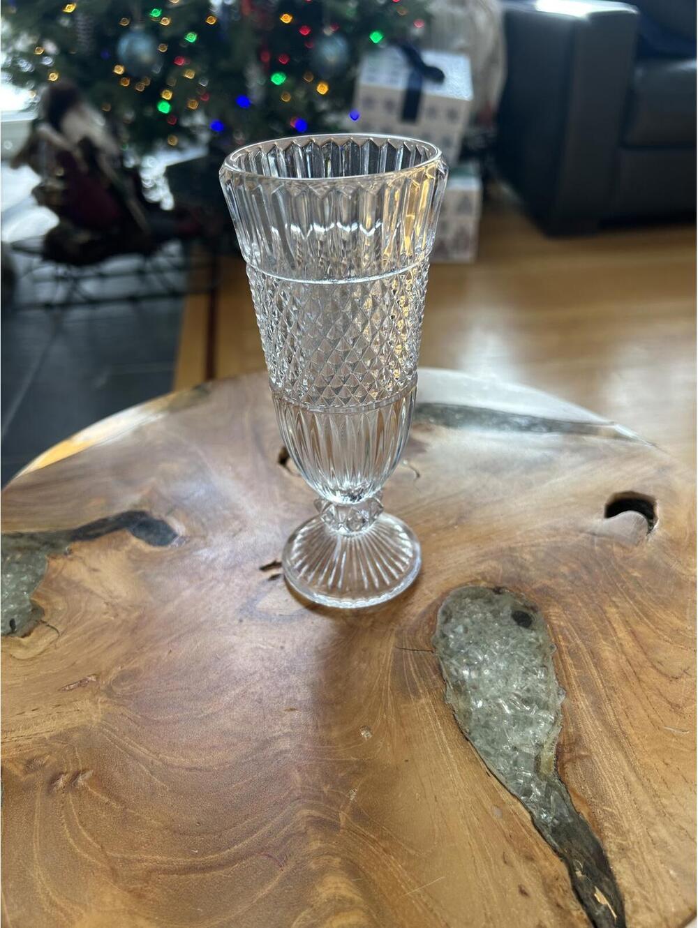 Fostoria "Leonardo" Lead Crystal Footed Bud Vase 6.25"